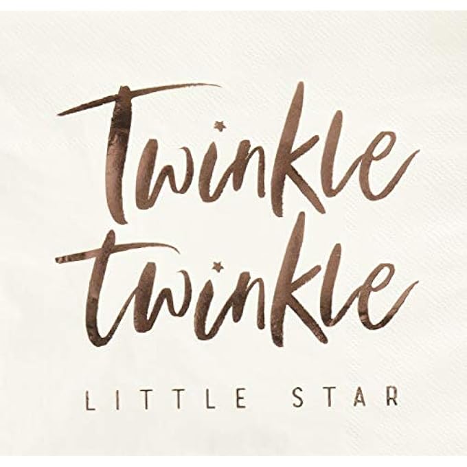 ROSE GOLD TWINKLE TWINKLE PAPER NAPKINS 16-PIECES - Image 1